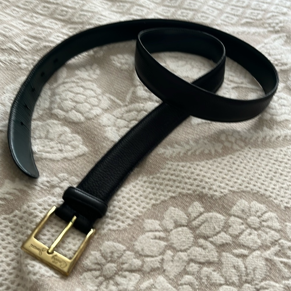 Vintage Bobby Jones leather belt with brass buckle
